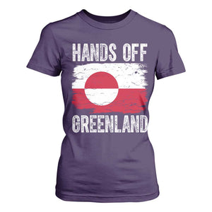 Hands Off Greenland T Shirt For Women Distressed Flag Resist Political Protest TS02 Purple Print Your Wear