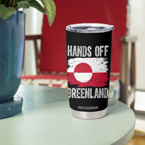 Hands Off Greenland Tumbler Cup Distressed Flag Resist Political Protest TS02 Print Your Wear