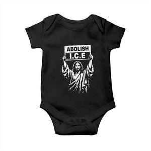 Jesus Abolish Ice Protest Baby Onesie Religious Faith Justice and Freedom Resistance TS02 Black Print Your Wear