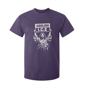 Jesus Abolish Ice Protest T Shirt For Kid Religious Faith Justice and Freedom Resistance TS02 Purple Print Your Wear