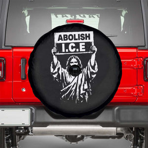 Jesus Abolish Ice Protest Spare Tire Cover Religious Faith Justice and Freedom Resistance TS02 Black Print Your Wear