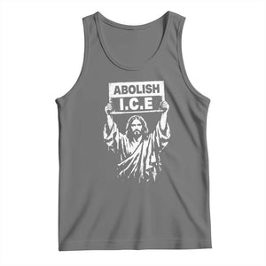 Jesus Abolish Ice Protest Tank Top Religious Faith Justice and Freedom Resistance TS02 Black Heather Print Your Wear
