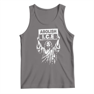Jesus Abolish Ice Protest Tank Top Religious Faith Justice and Freedom Resistance TS02 Deep Heather Print Your Wear