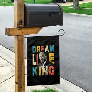 Dream Like King Inspirational MLK Graphic Garden Flag Civil Rights Legacy Tribute TS02 Print Your Wear