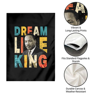 Dream Like King Inspirational MLK Graphic Garden Flag Civil Rights Legacy Tribute TS02 Print Your Wear