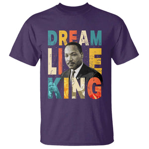 Dream Like King Inspirational MLK Graphic T Shirt Civil Rights Legacy Tribute TS02 Purple Print Your Wear
