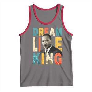 Dream Like King Inspirational MLK Graphic Tank Top Civil Rights Legacy Tribute TS02 Deep Heather Red Print Your Wear