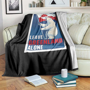 Leave Greenland Alone Polar Bear Resist Throw Blanket Vintage Patriotic Propaganda Sovereignty Protest TS02 Print Your Wear