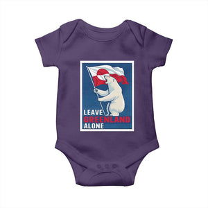 Leave Greenland Alone Polar Bear Resist Baby Onesie Vintage Patriotic Propaganda Sovereignty Protest TS02 Purple Print Your Wear