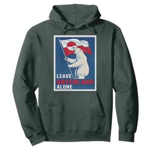 Leave Greenland Alone Polar Bear Resist Hoodie Vintage Patriotic Propaganda Sovereignty Protest TS02 Dark Forest Green Print Your Wear