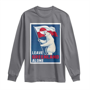 Leave Greenland Alone Polar Bear Resist Long Sleeve Shirt Vintage Patriotic Propaganda Sovereignty Protest TS02 Charcoal Print Your Wear