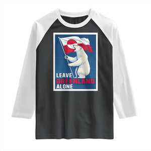 Leave Greenland Alone Polar Bear Resist Raglan Shirt Vintage Patriotic Propaganda Sovereignty Protest TS02 Black White Print Your Wear