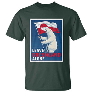 Leave Greenland Alone Polar Bear Resist T Shirt - Vintage Patriotic Propaganda Sovereignty Protest Tee TS02 Dark Forest Green Print Your Wear
