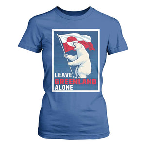 Leave Greenland Alone Polar Bear Resist T Shirt For Women Vintage Patriotic Propaganda Sovereignty Protest TS02 Royal Blue Print Your Wear