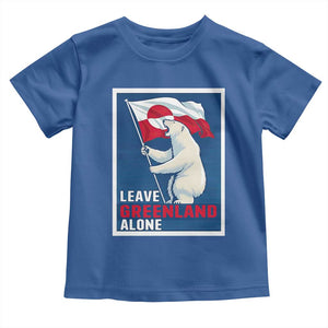 Leave Greenland Alone Polar Bear Resist Toddler T Shirt Vintage Patriotic Propaganda Sovereignty Protest TS02 Royal Blue Print Your Wear