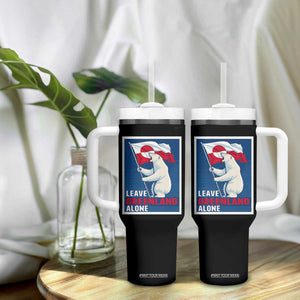 Leave Greenland Alone Polar Bear Resist Tumbler With Handle Vintage Patriotic Propaganda Sovereignty Protest TS02 Print Your Wear