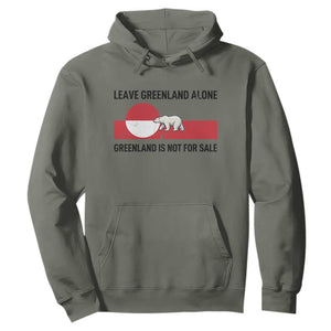 Leave Greenland Alone Polar Bear Protest Hoodie Not For Sale Patriotic Flag TS02 Military Green Print Your Wear
