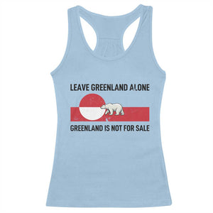 Leave Greenland Alone Polar Bear Protest Racerback Tank Top Not For Sale Patriotic Flag TS02 Light Blue Print Your Wear