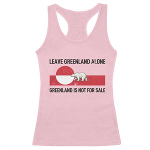Leave Greenland Alone Polar Bear Protest Racerback Tank Top Not For Sale Patriotic Flag TS02 Light Pink Print Your Wear