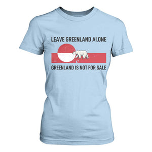 Leave Greenland Alone Polar Bear Protest T Shirt For Women Not For Sale Patriotic Flag TS02 Light Blue Print Your Wear