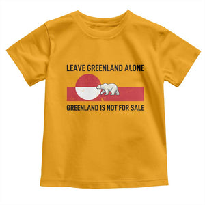 Leave Greenland Alone Polar Bear Protest Toddler T Shirt Not For Sale Patriotic Flag TS02 Gold Print Your Wear