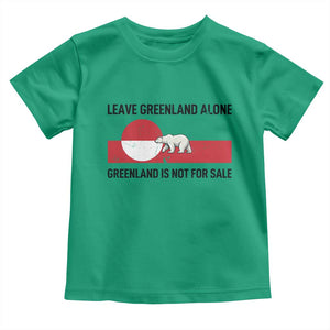 Leave Greenland Alone Polar Bear Protest Toddler T Shirt Not For Sale Patriotic Flag TS02 Irish Green Print Your Wear