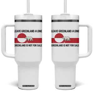 Leave Greenland Alone Polar Bear Protest Tumbler With Handle Not For Sale Patriotic Flag TS02 One Size: 40 oz White Print Your Wear