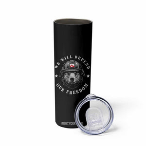 Greenland Bear We Will Defend Our Freedom Skinny Tumbler Polar Bear Soldier National Pride TS02 Print Your Wear