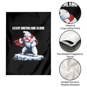 Heroic Polar Bear Leave Greenland Alone Garden Flag Patriotic Island Sovereignty Protest TS02 Print Your Wear
