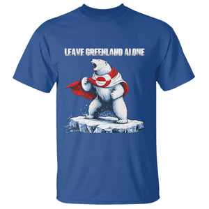 Heroic Polar Bear Leave Greenland Alone T Shirt Patriotic Island Sovereignty Protest TS02 Royal Blue Print Your Wear