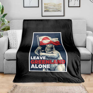 Leave Greenland Alone Vintage Poster Graphic Throw Blanket Retro Polar Bear Waving Flag Patriot TS02 Print Your Wear