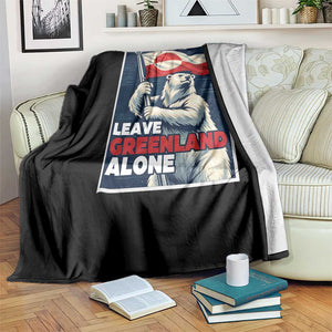 Leave Greenland Alone Vintage Poster Graphic Throw Blanket Retro Polar Bear Waving Flag Patriot TS02 Print Your Wear