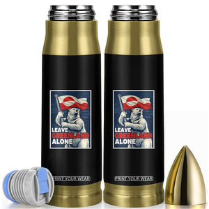 Leave Greenland Alone Vintage Poster Graphic Bullet Tumbler Retro Polar Bear Waving Flag Patriot TS02 Black Print Your Wear