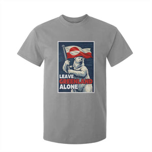 Leave Greenland Alone Vintage Poster Graphic T Shirt For Kid Retro Polar Bear Waving Flag Patriot TS02 Sport Gray Print Your Wear