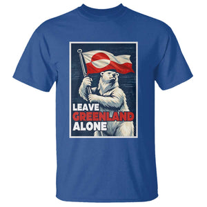 Leave Greenland Alone Vintage Poster Graphic T Shirt Retro Polar Bear Waving Flag Patriot TS02 Royal Blue Print Your Wear