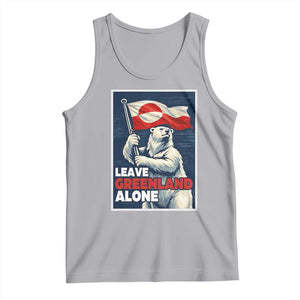 Leave Greenland Alone Vintage Poster Graphic Tank Top Retro Polar Bear Waving Flag Patriot TS02 Athletic Heather Print Your Wear