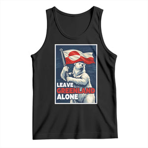 Leave Greenland Alone Vintage Poster Graphic Tank Top Retro Polar Bear Waving Flag Patriot TS02 Black Print Your Wear