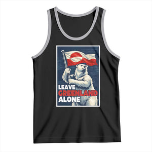 Leave Greenland Alone Vintage Poster Graphic Tank Top Retro Polar Bear Waving Flag Patriot TS02 Black Athletic Heather Print Your Wear