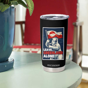Leave Greenland Alone Vintage Poster Graphic Tumbler Cup Retro Polar Bear Waving Flag Patriot TS02 Print Your Wear