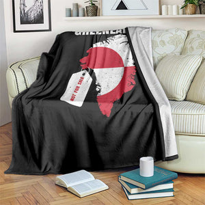 Greenland Not For Sale Patriotic Throw Blanket Grunge Flag and Price Tag Protest TS02 Print Your Wear