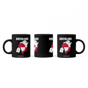 Greenland Not For Sale Patriotic Coffee Mug Grunge Flag and Price Tag Protest TS02 Print Your Wear
