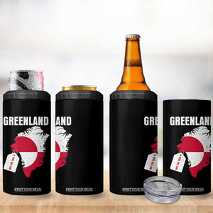 Greenland Not For Sale Patriotic 4 in 1 Can Cooler Tumbler Grunge Flag and Price Tag Protest TS02 Print Your Wear