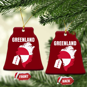 Greenland Not For Sale Patriotic Ceramic Ornament Grunge Flag and Price Tag Protest TS02 Print Your Wear