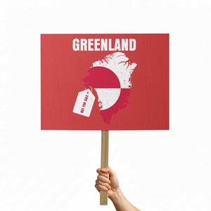 Greenland Not For Sale Patriotic Protest Sign Grunge Flag and Price Tag Protest TS02 Horizontal 18" × 24" Red Print Your Wear