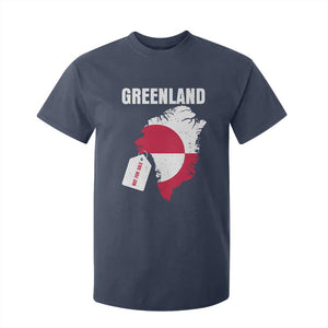 Greenland Not For Sale Patriotic T Shirt For Kid Grunge Flag and Price Tag Protest TS02 Navy Print Your Wear