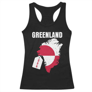 Greenland Not For Sale Patriotic Racerback Tank Top Grunge Flag and Price Tag Protest TS02 Black Print Your Wear