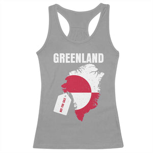 Greenland Not For Sale Patriotic Racerback Tank Top Grunge Flag and Price Tag Protest TS02 Sport Gray Print Your Wear