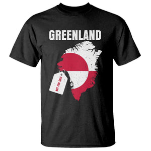 Greenland Not For Sale Patriotic T Shirt Grunge Flag and Price Tag Protest TS02 Black Print Your Wear