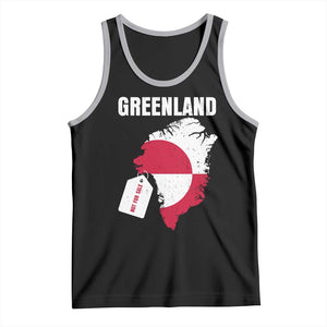 Greenland Not For Sale Patriotic Tank Top Grunge Flag and Price Tag Protest TS02 Black Athletic Heather Print Your Wear