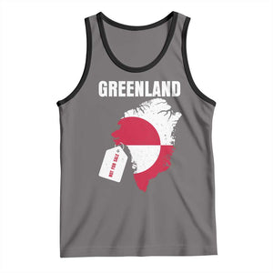 Greenland Not For Sale Patriotic Tank Top Grunge Flag and Price Tag Protest TS02 Deep Heather Black Print Your Wear